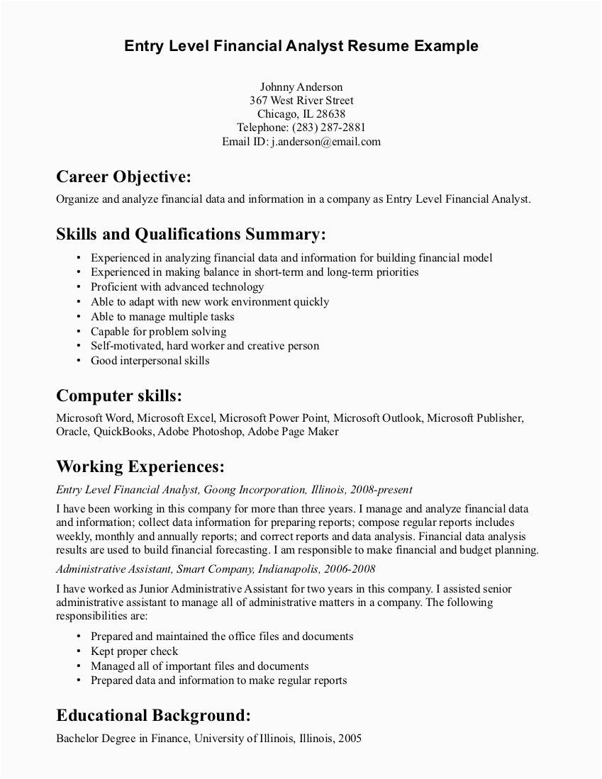 Sample Job Objectives for A Resume Best Objective for Resume Examples