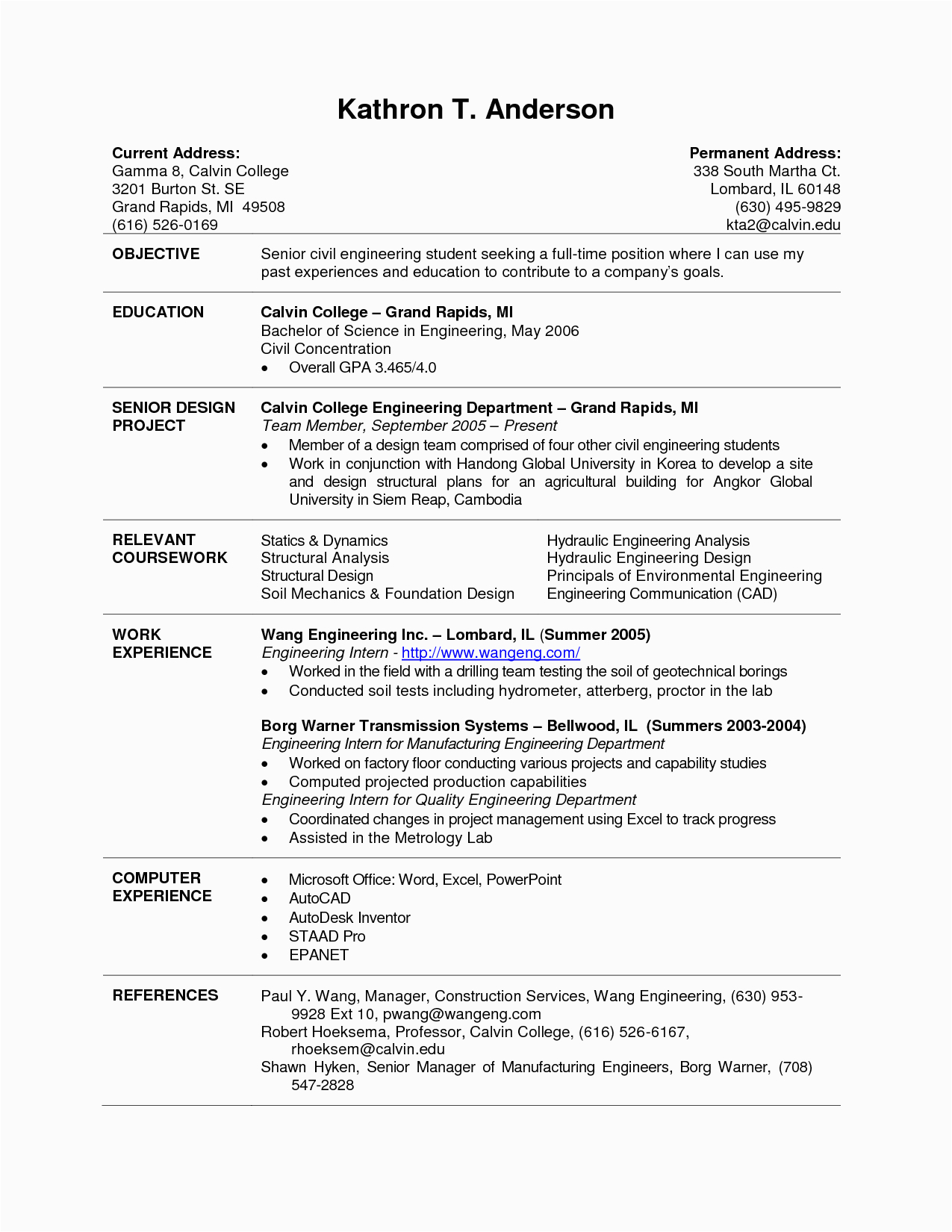 Sample Job Resume for College Student Current College Student Resume – Planner Template Free