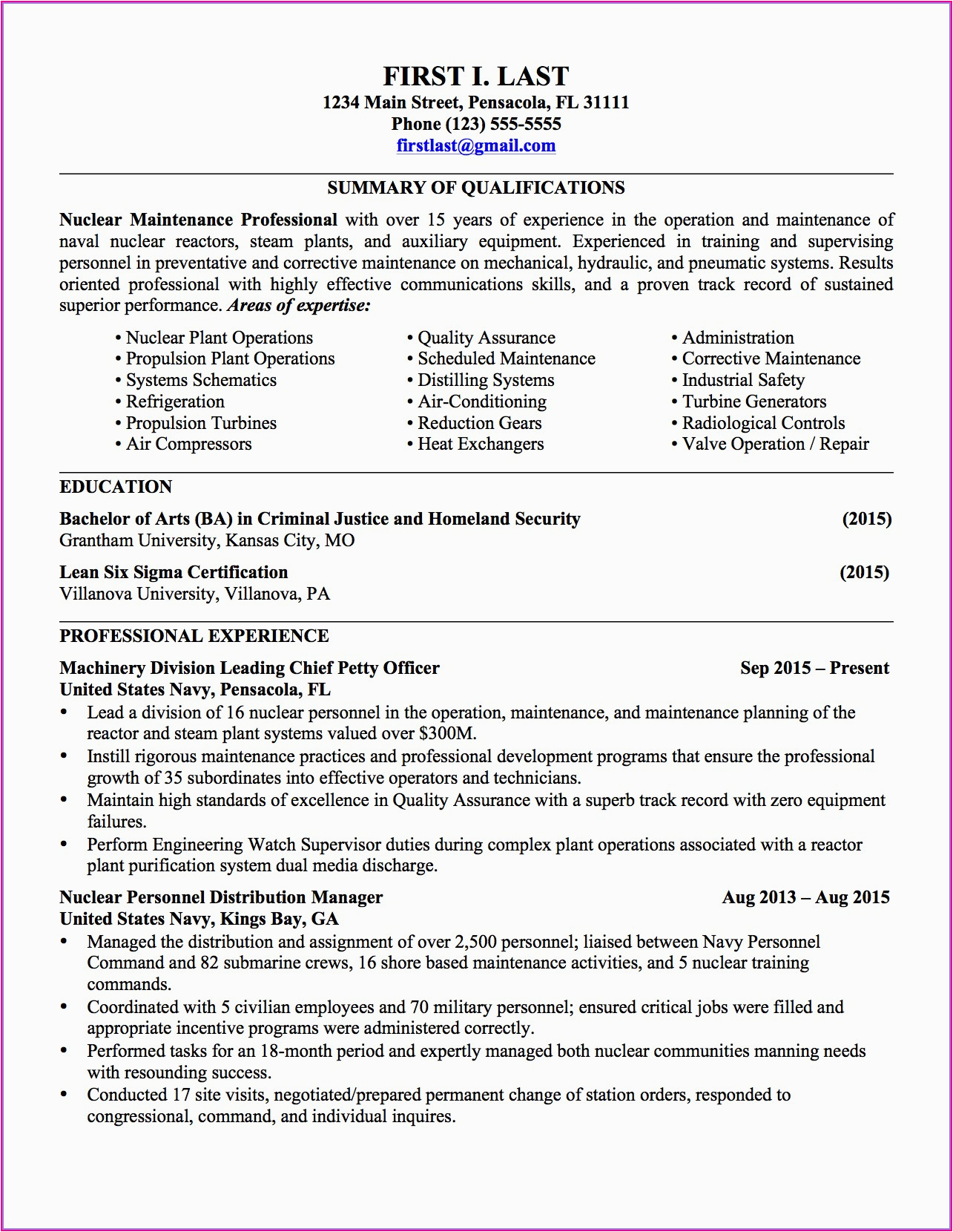 Sample Military to Civilian Transition Resume Military to Civilian Transition Resume Samples Resume