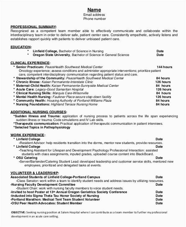Sample Nursing assistant Resume Entry Level 16 Nurse Resume Templates Free Word Pdf Documents