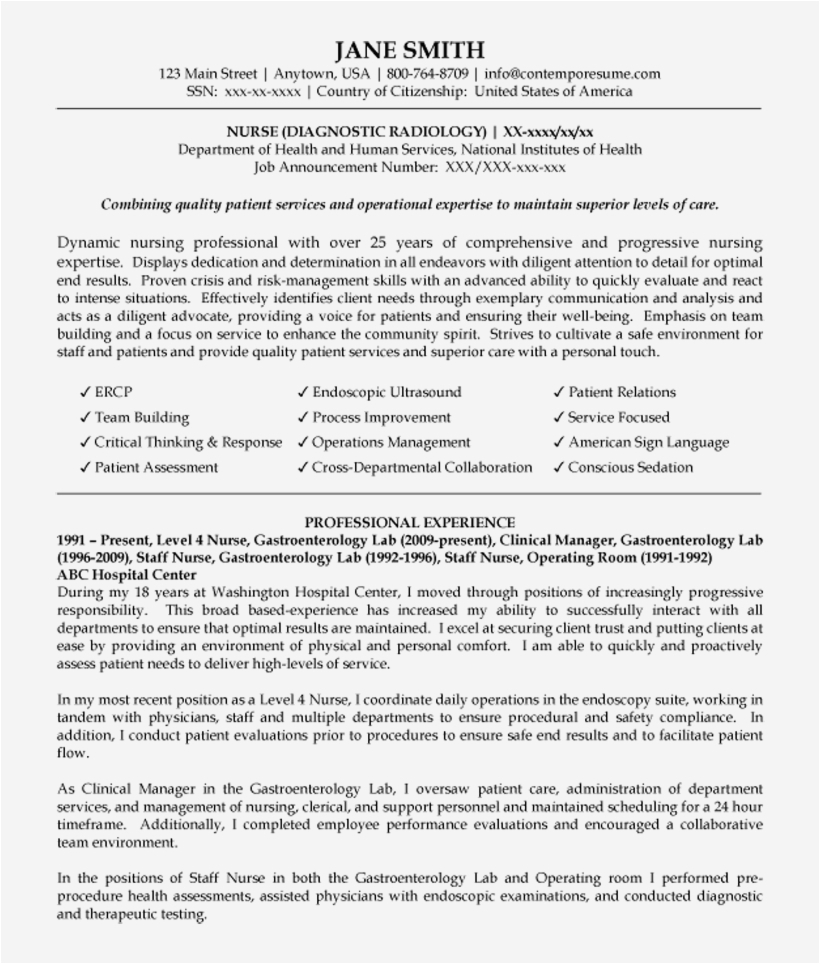 Sample Nursing Resume with Clinical Experience Clinical Experience Sample Nursing Resume