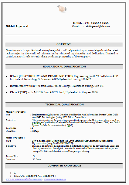 Sample Resume for B Tech Final Year Student Over Cv and Resume Samples with Free Download B Sample Resume for B Tech Final Year Student Over Cv and Resume Samples with Free Download B