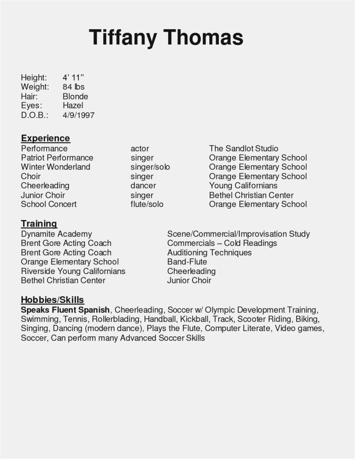 sample-resume-for-child-actor-with-no-experience