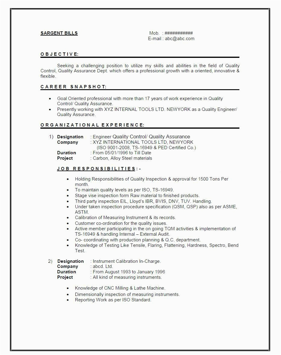 Sample Resume for Experienced Production Engineer Pdf Experienced Mechanical Engineer Resume Pdf