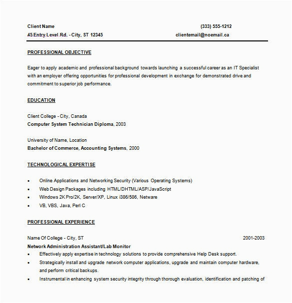 Sample Resume for Network Engineer Fresher Resume for Network Engineer with Ccna Fresher