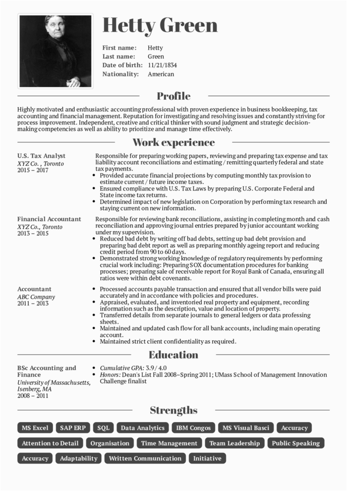 Sample Resume for Newly Passed Cpa the Best Accountant Cv and Résumé Examples