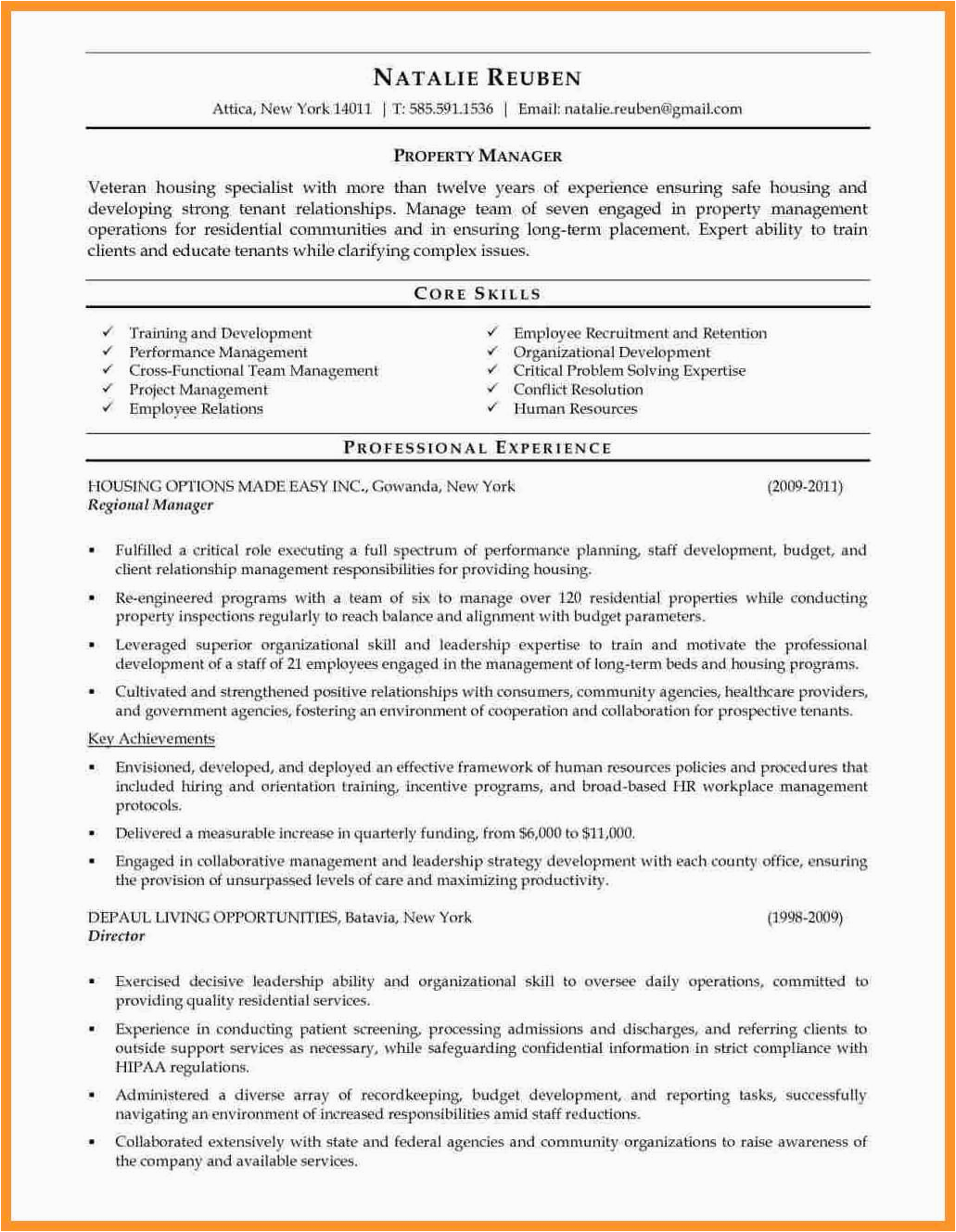 Sample Resume for Residential Property Manager 11 12 Residential Property Manager Resume Sample