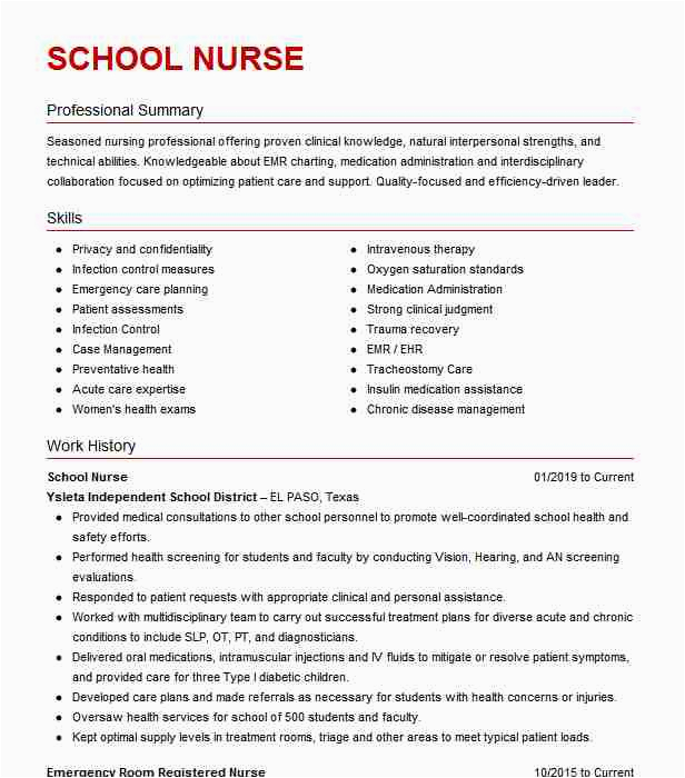 Sample Resume for School Nurse Position School Nurse Resume Example Edgartown School Vineyard