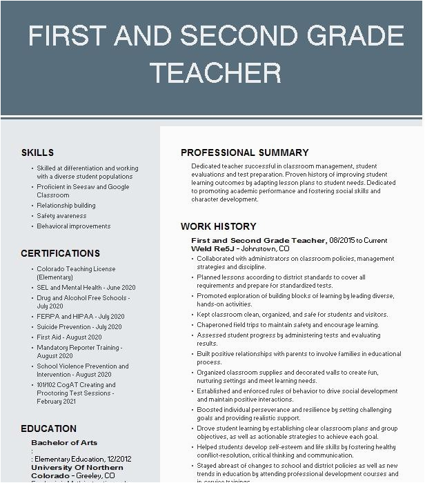Ub School Of Management Resume Template Teacher Resume Resume Examples 2020 Special Education