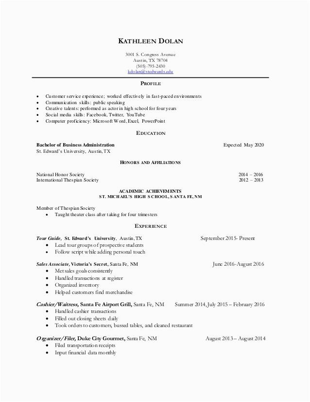 University Of Texas Austin Resume Template Edited Resume Aug 31