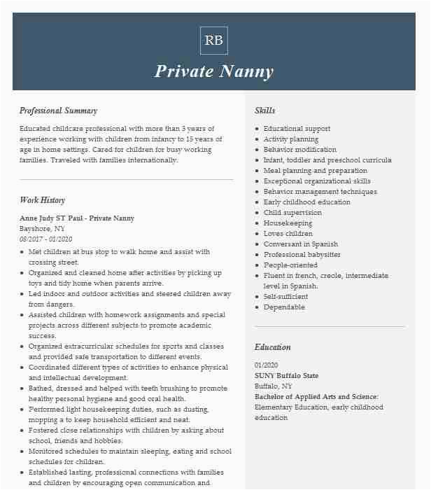 Uw Foster School Of Business Resume Template Private Nanny Resume Example Care Inc New Haven