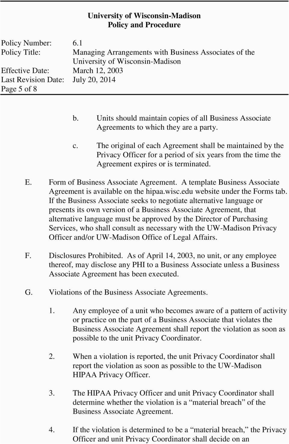 Uw Madison Business School Resume Template Business associate Agreement for Hipaa Victoria Kelly S