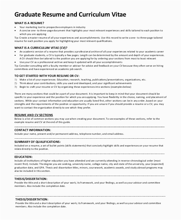 Academic Resume Template for Graduate School Free 9 Sample Graduate School Resume Templates In Pdf