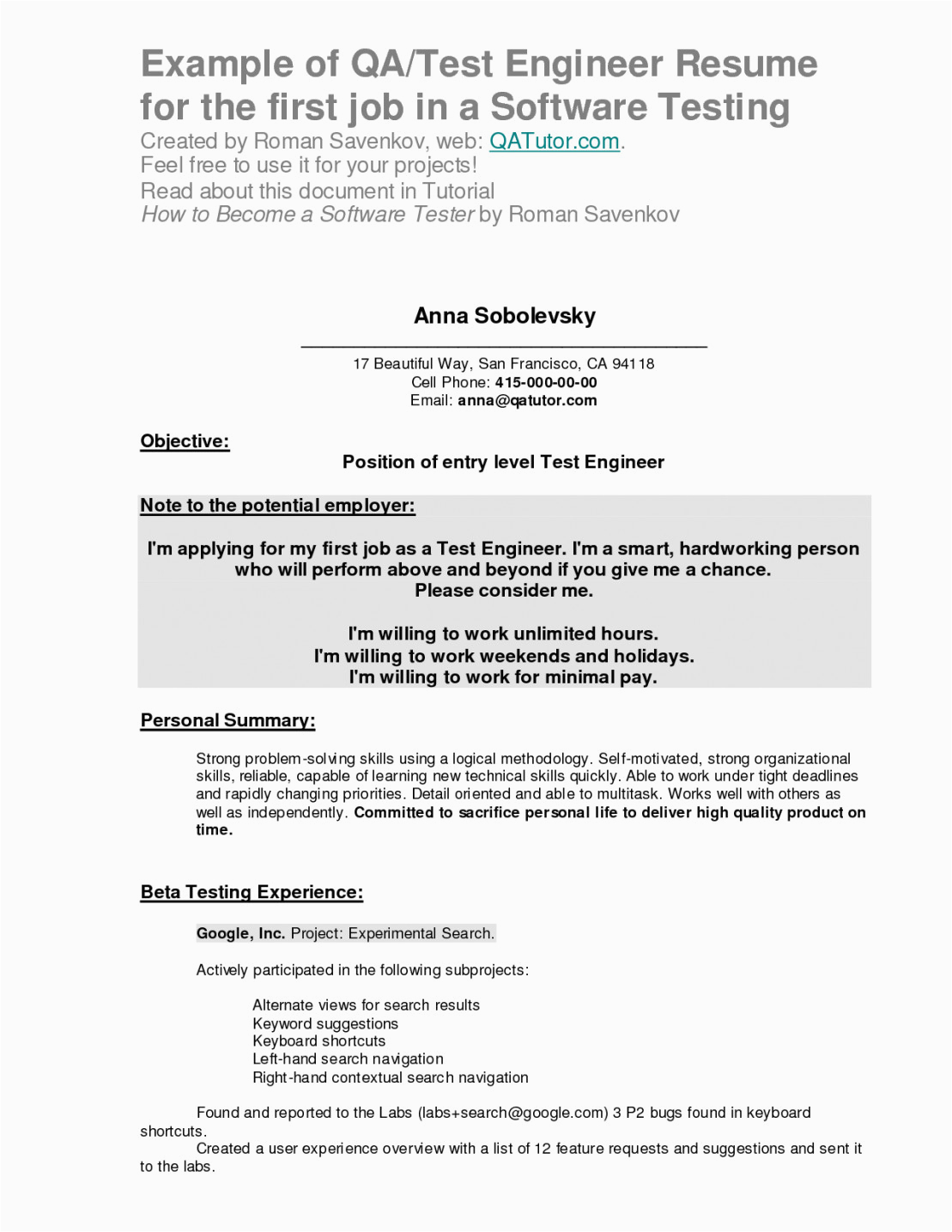 Best Resume Template for First Job First Job Resume