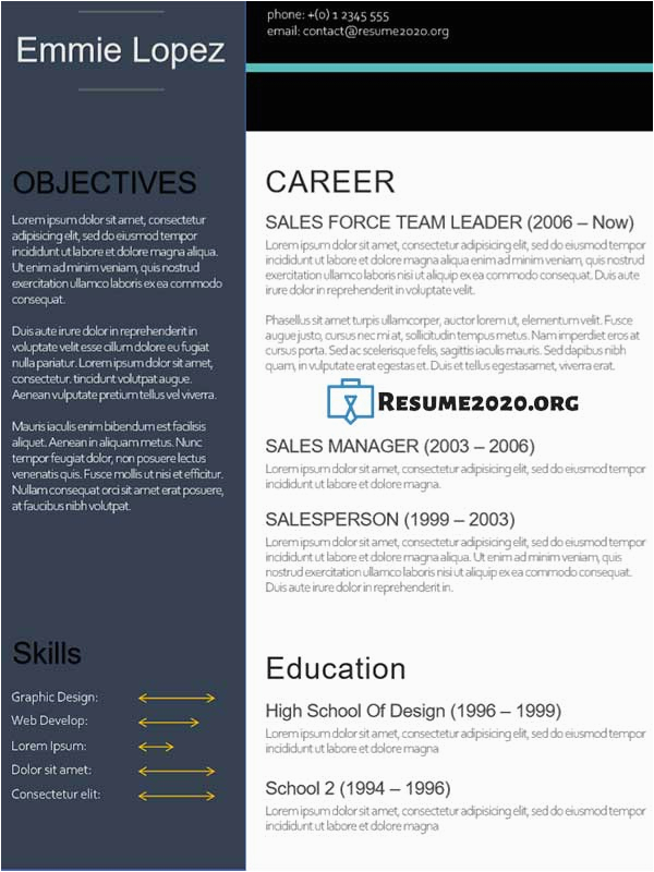 Best Resume Templates 2022 Free Download Best Resume Templates 2020 ⋆ Free 30 Examples In Docx
