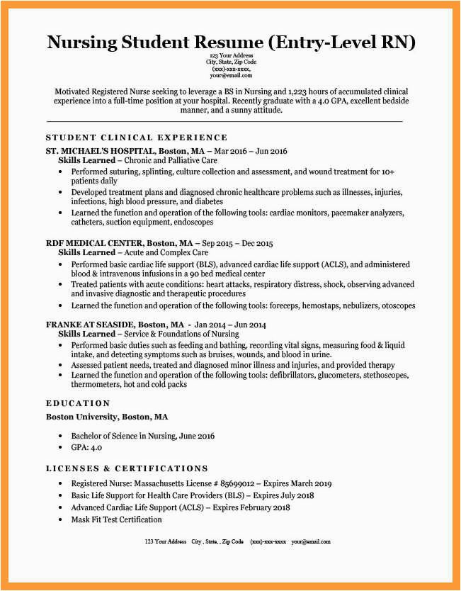 Entry Level Resume Samples for College Students 9 10 Entry Level College Student Resume Samples