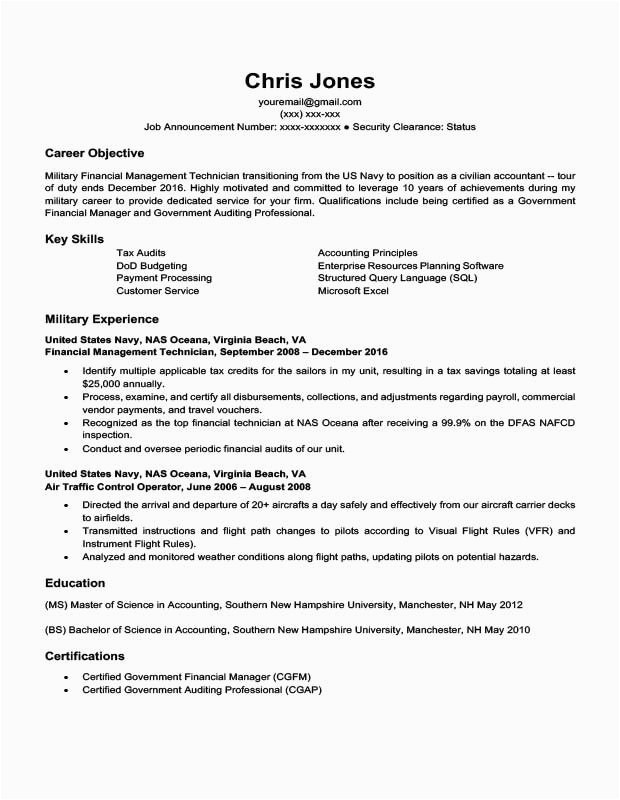 Free Military to Civilian Resume Templates Free the Military to Civilian Resume Templates In