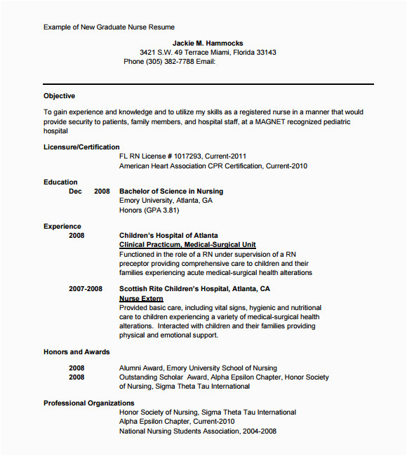 Free New Grad Nursing Resume Templates Free 8 Sample Nursing Resume Templates In Pdf Ms Word