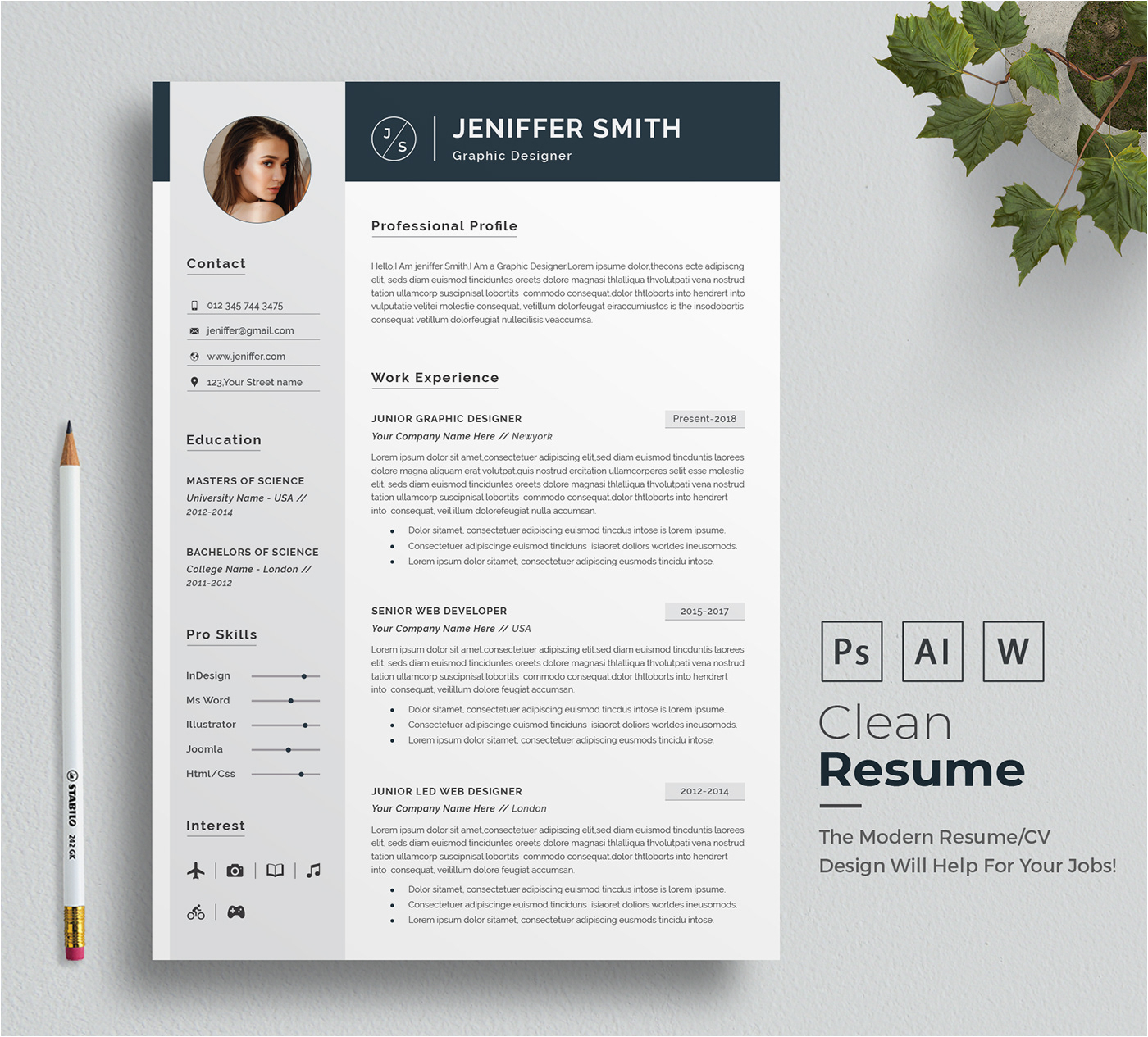 Free Online Resume Templates with Photo Free Resume Templates Word On Behance