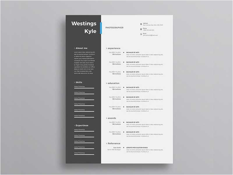 Free Online Resume Templates with Photo Free Ultra Minimal Resume Cv Template with Cover