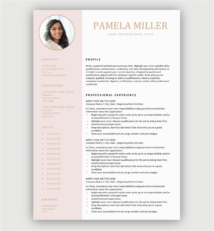 Free Online Resume Templates with Photo Modern Resume Template Download for Free