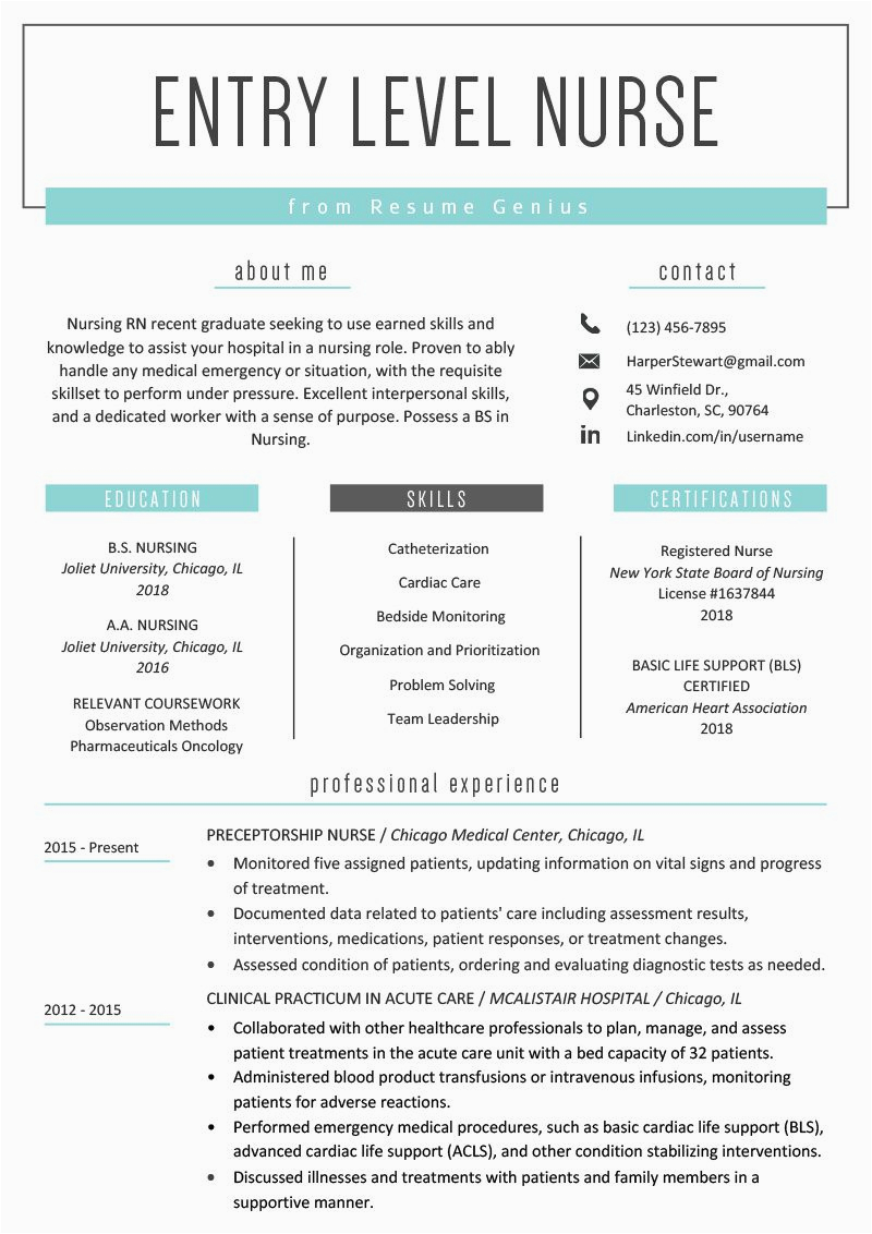 Free Resume Template for New Graduate Sample Graduate Nurse Resume Best Resume Examples