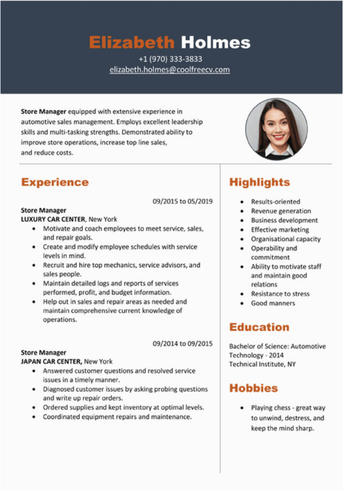 Free Resume Template with Photo Download Free Resume Template Example Download Ms Word Resume