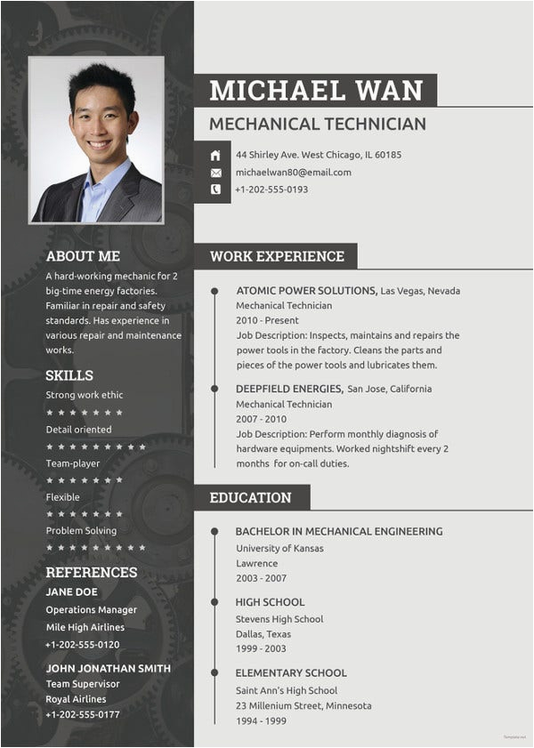 Free Resume Template with Picture Option Professional Resume Template 60 Free Samples Examples
