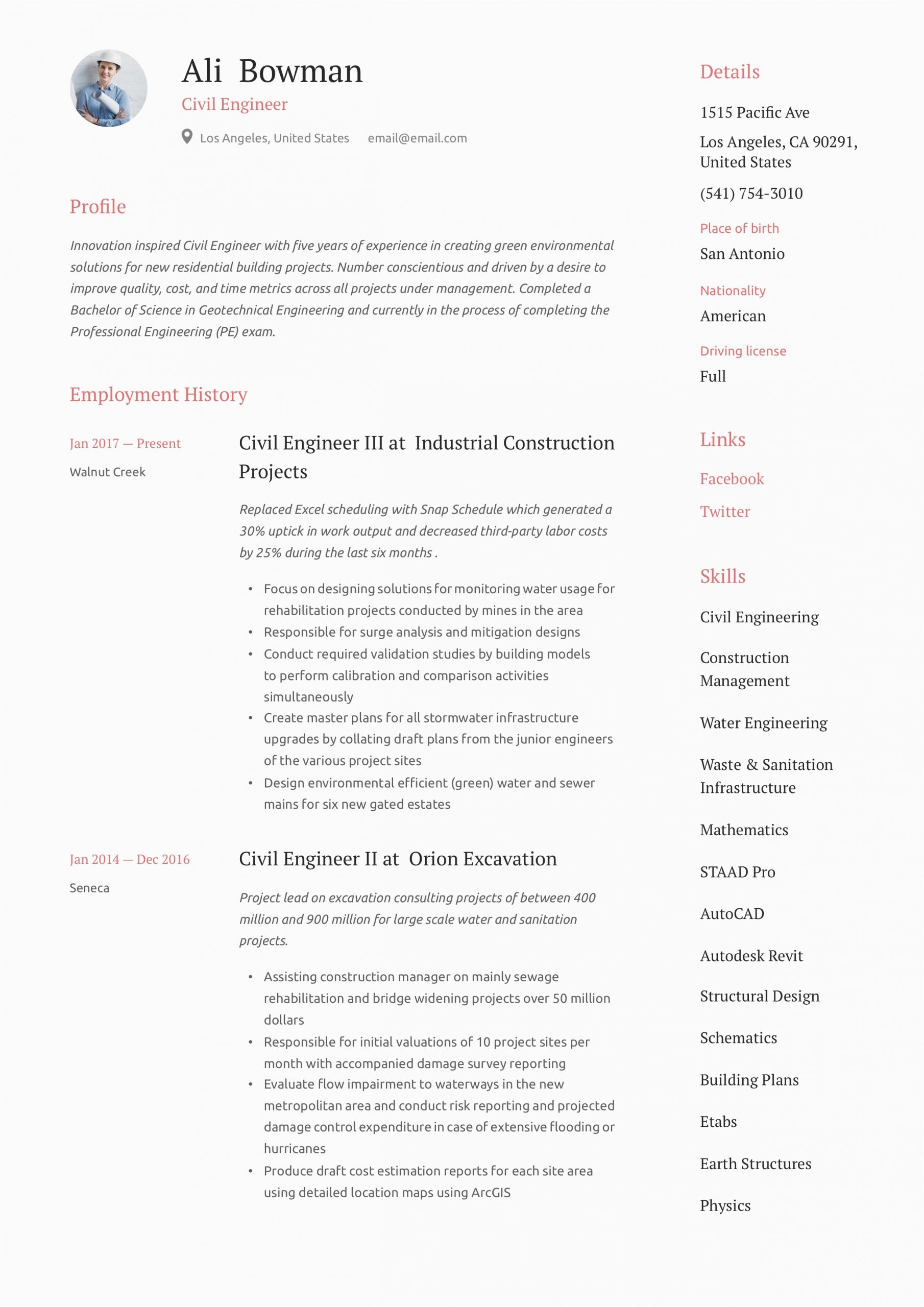Free Resume Templates for Civil Engineers Civil Engineer Resume & Writing Guide Free Resume Templates for Civil Engineers Civil Engineer Resume & Writing Guide