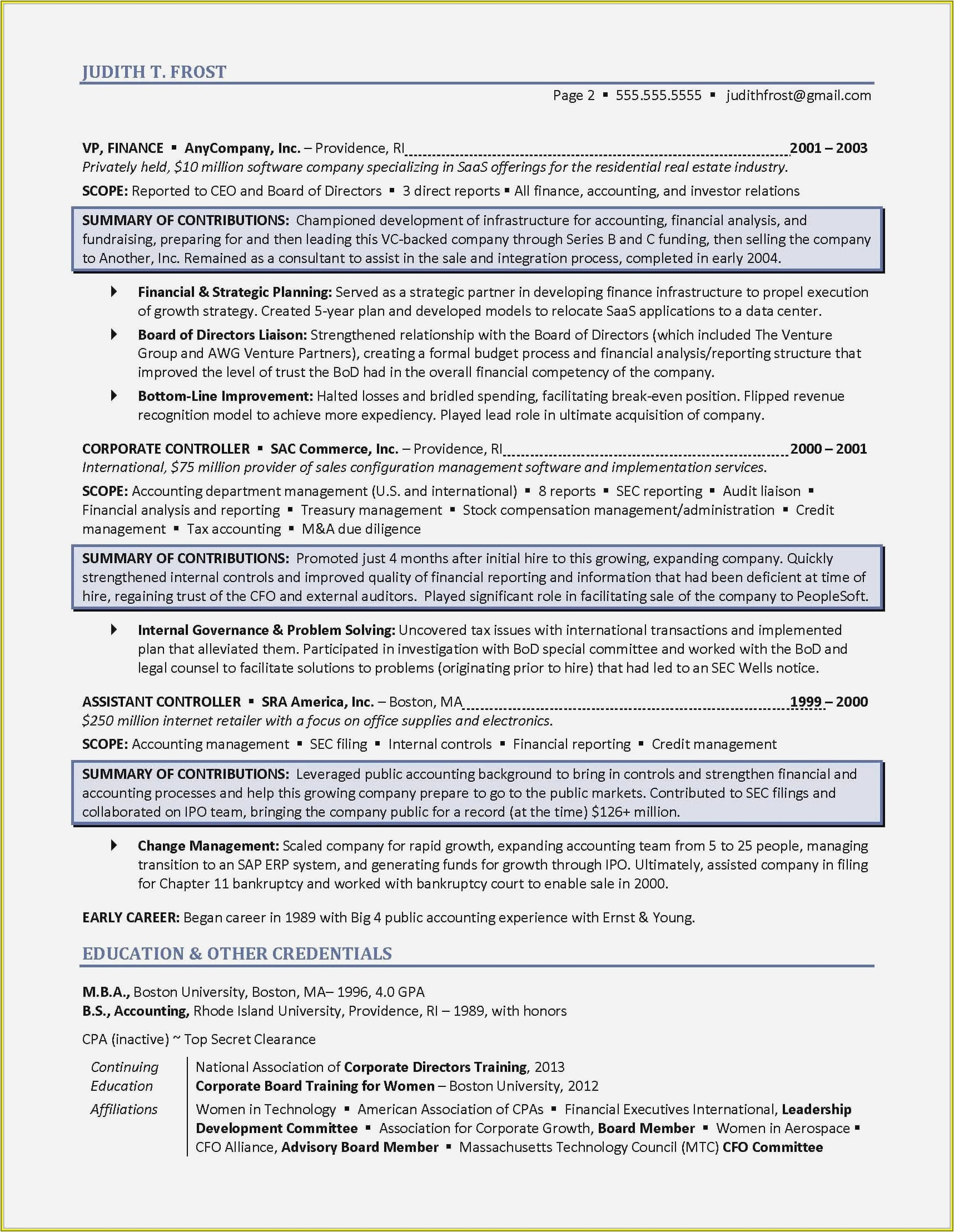 Free Resume Templates for Experienced Professionals Free Resume Samples for Experienced Professionals Resume