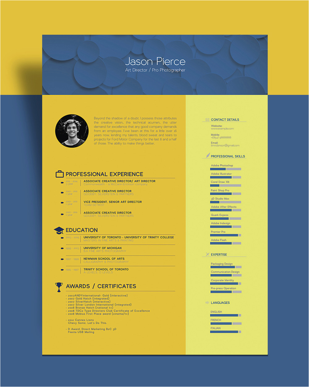 Free Resume Templates for Graphic Designers Free Beautiful Resume Cv Template for Graphic Designer
