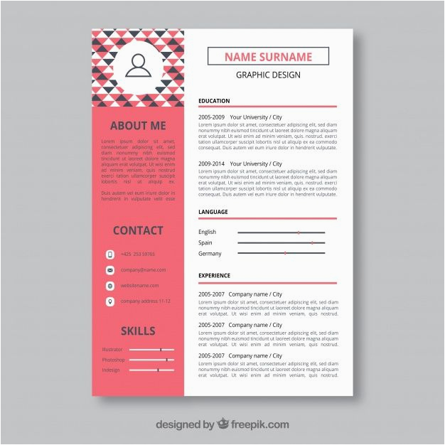 Free Resume Templates for Graphic Designers Free Vector Graphic Designer Resume Template