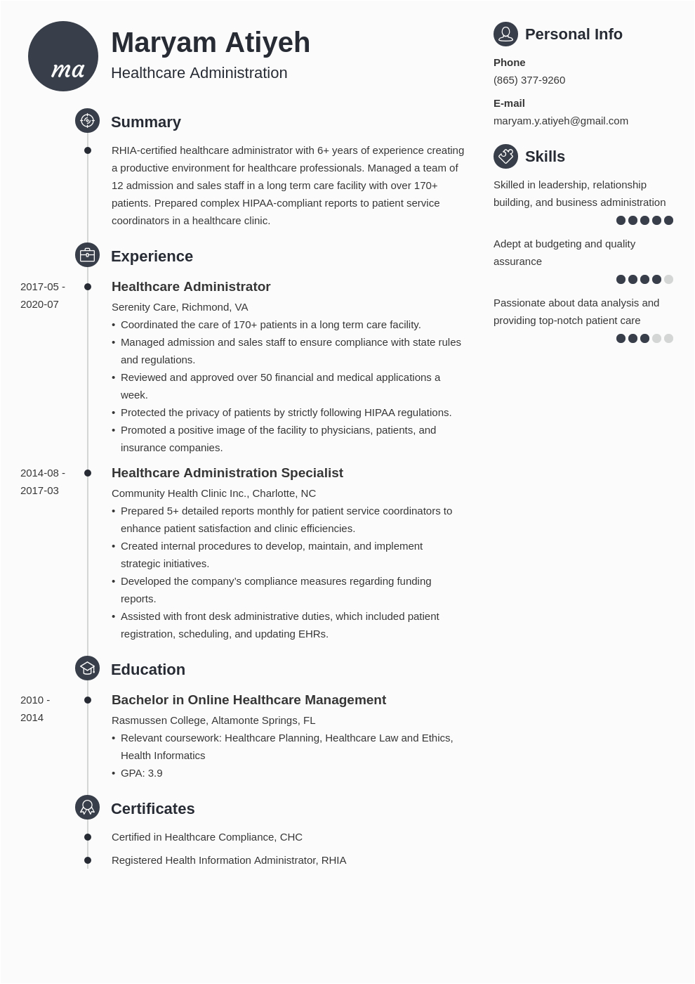 Free Resume Templates for Healthcare Administration Healthcare Administration Resume Samples and Writing Guide