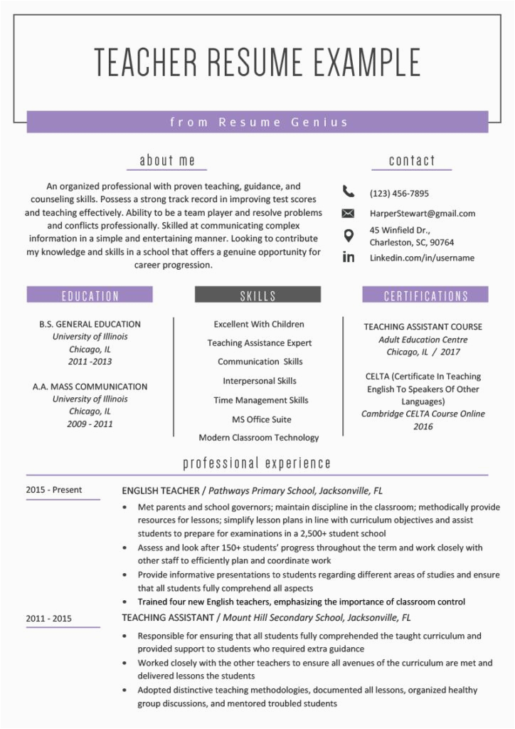 Free Resume Templates for Teaching Positions How to Write A Career Objective