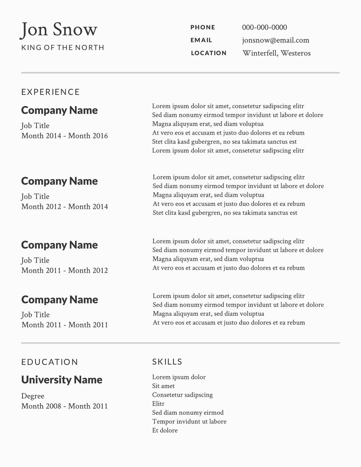 Free Resume Templates Online to Print 2 Free Resume Templates & Examples Lucidpress