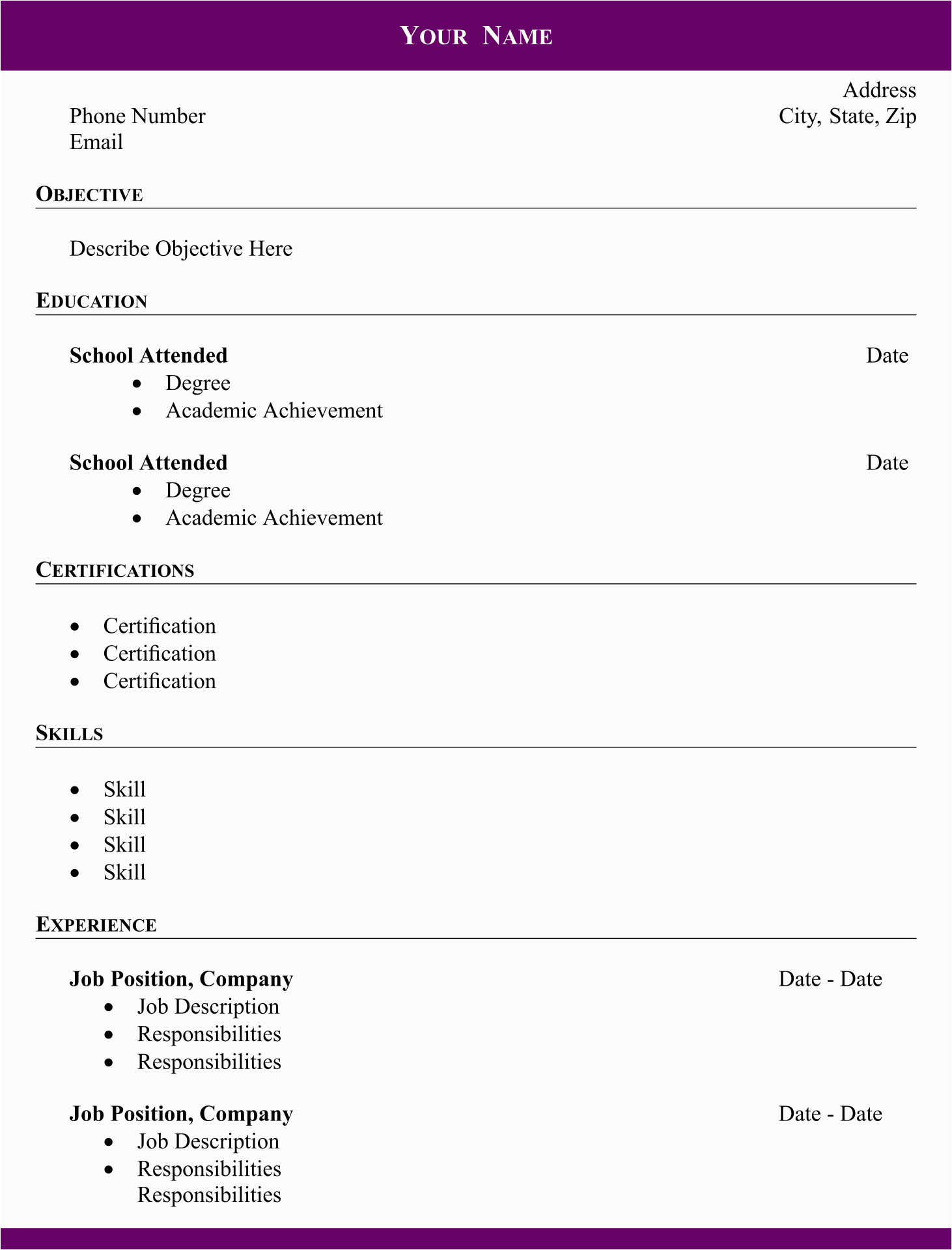 Free Resume Templates Online to Print 7 Best Of Fill In Blank Printable Resume Free
