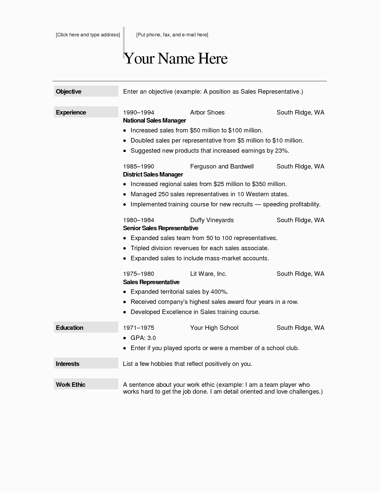 Free Resume Templates Online to Print Free Downloadable Resume Templates