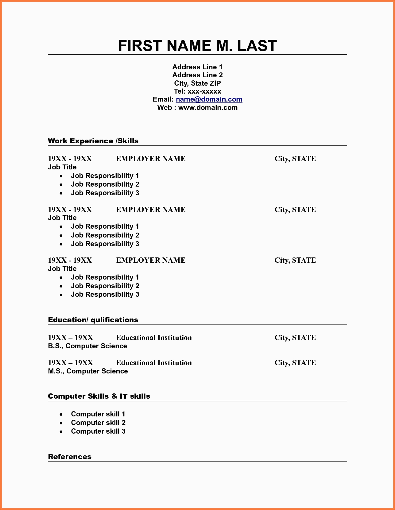 Free Resume Templates Online to Print Free Printable Resume Templates Free Resume Templates Online to Print Free Printable Resume Templates