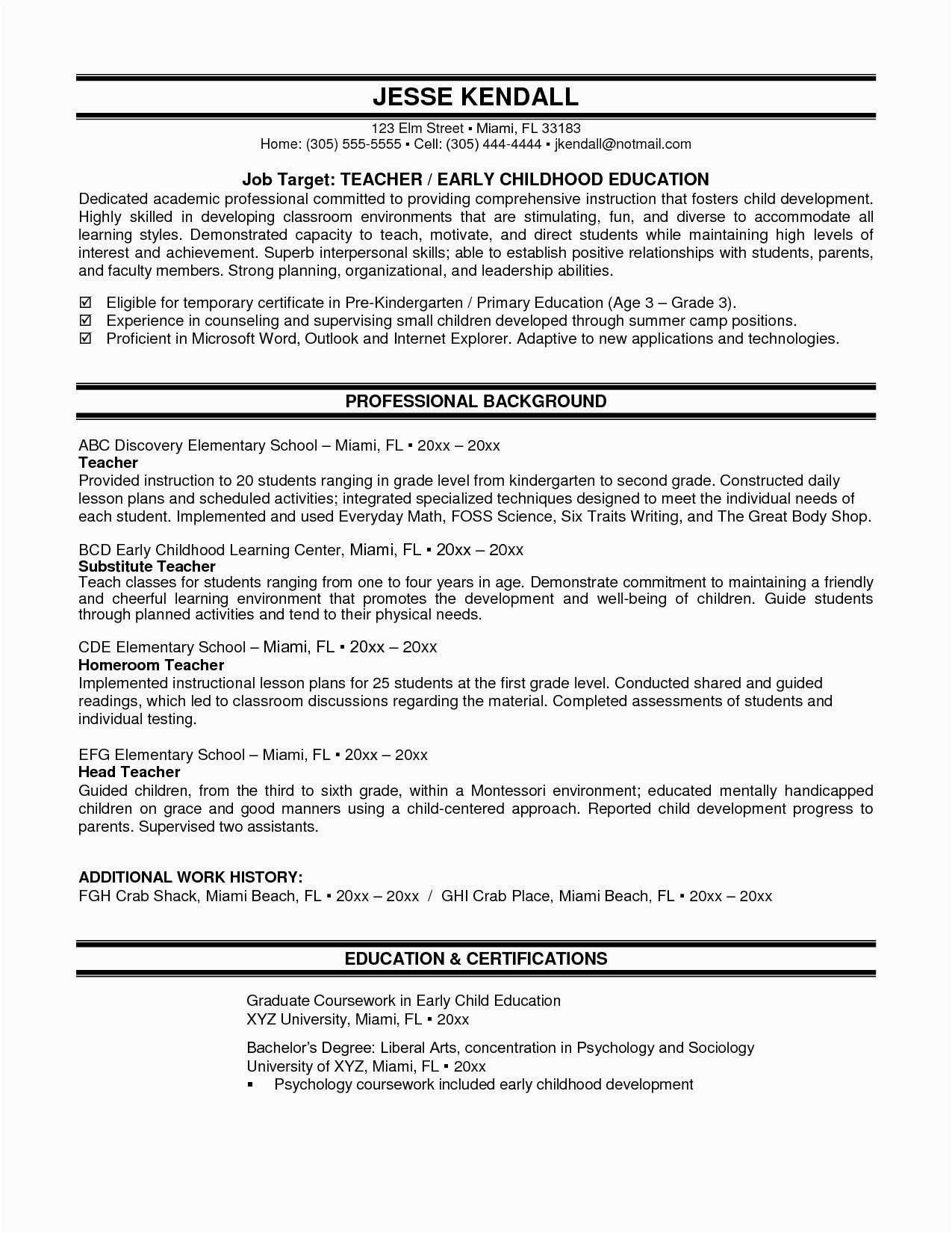 Free Resume Templates with Bullet Points 12 Bullet Point Resume Examples