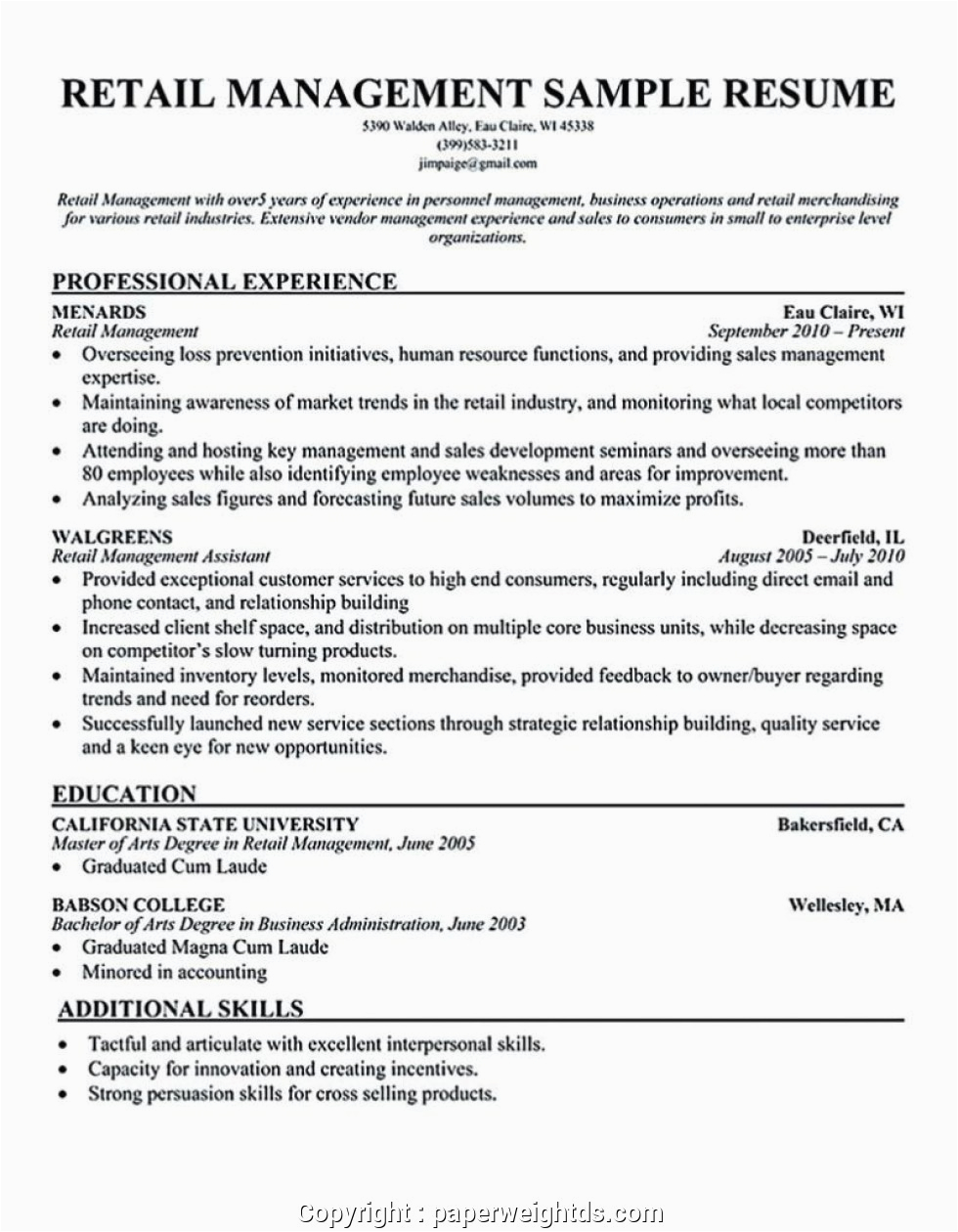 Free Sample Resume Retail Store Manager Simple Hardware Store Manager Resume Retail Store Resume