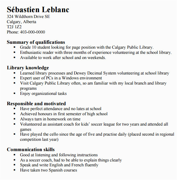 Functional Resume Template for High School Students Free 9 High School Resume Templates In Pdf