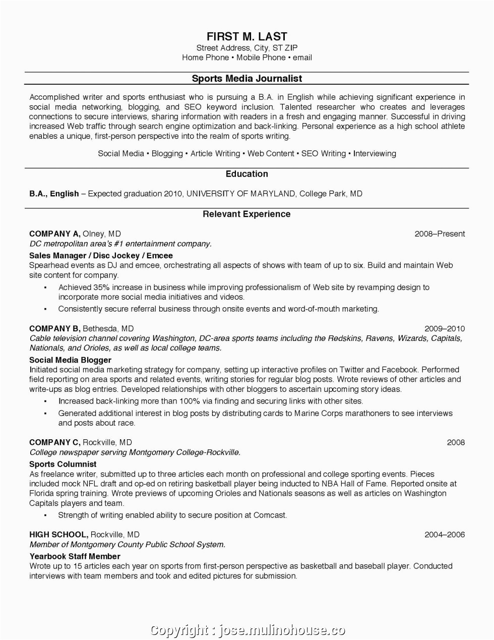 Good Resume Sample for College Student Best Sample College Resume Example College Student Resumes