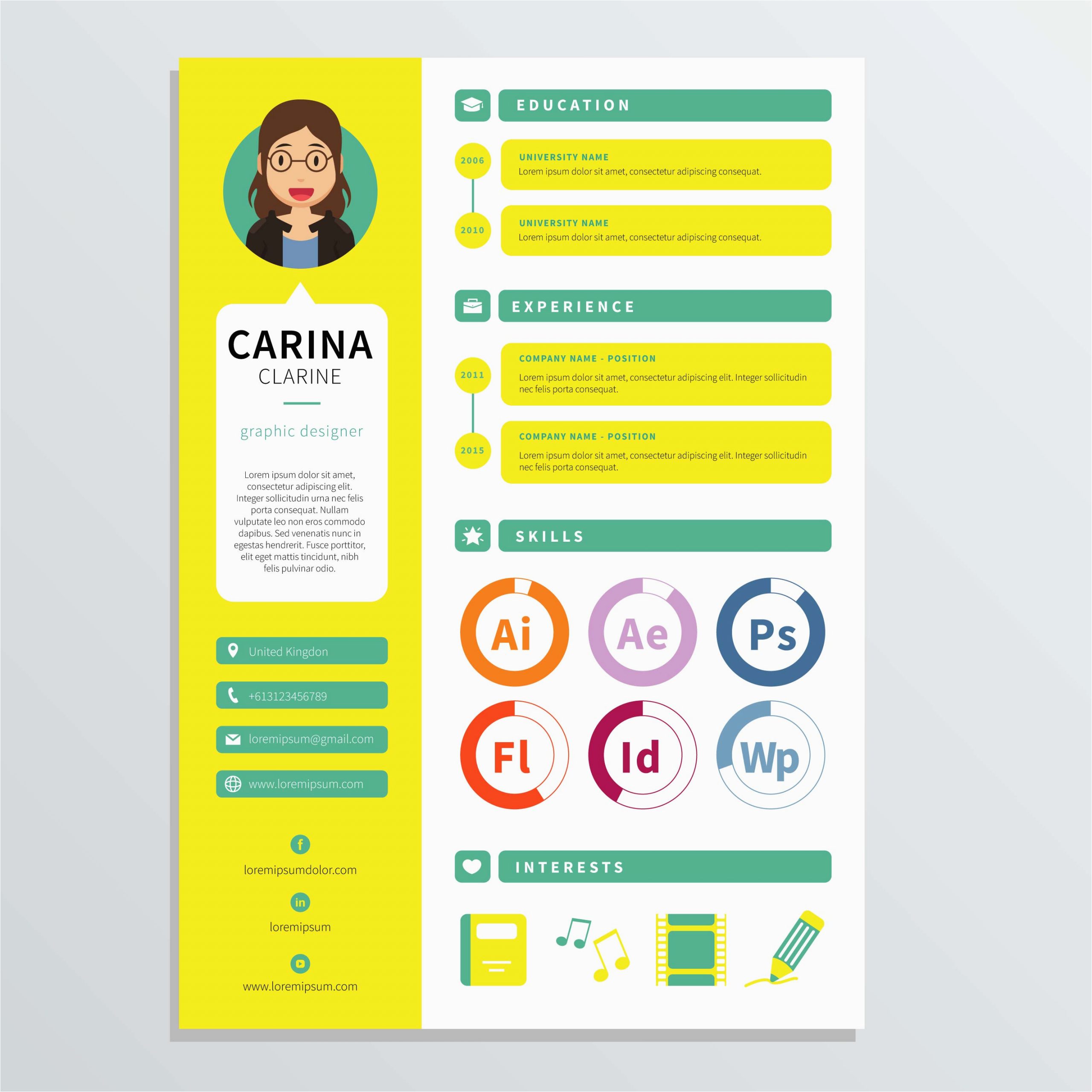 Graphic Design Resume Template Free Download Graphic Designer Resume Template Download Free