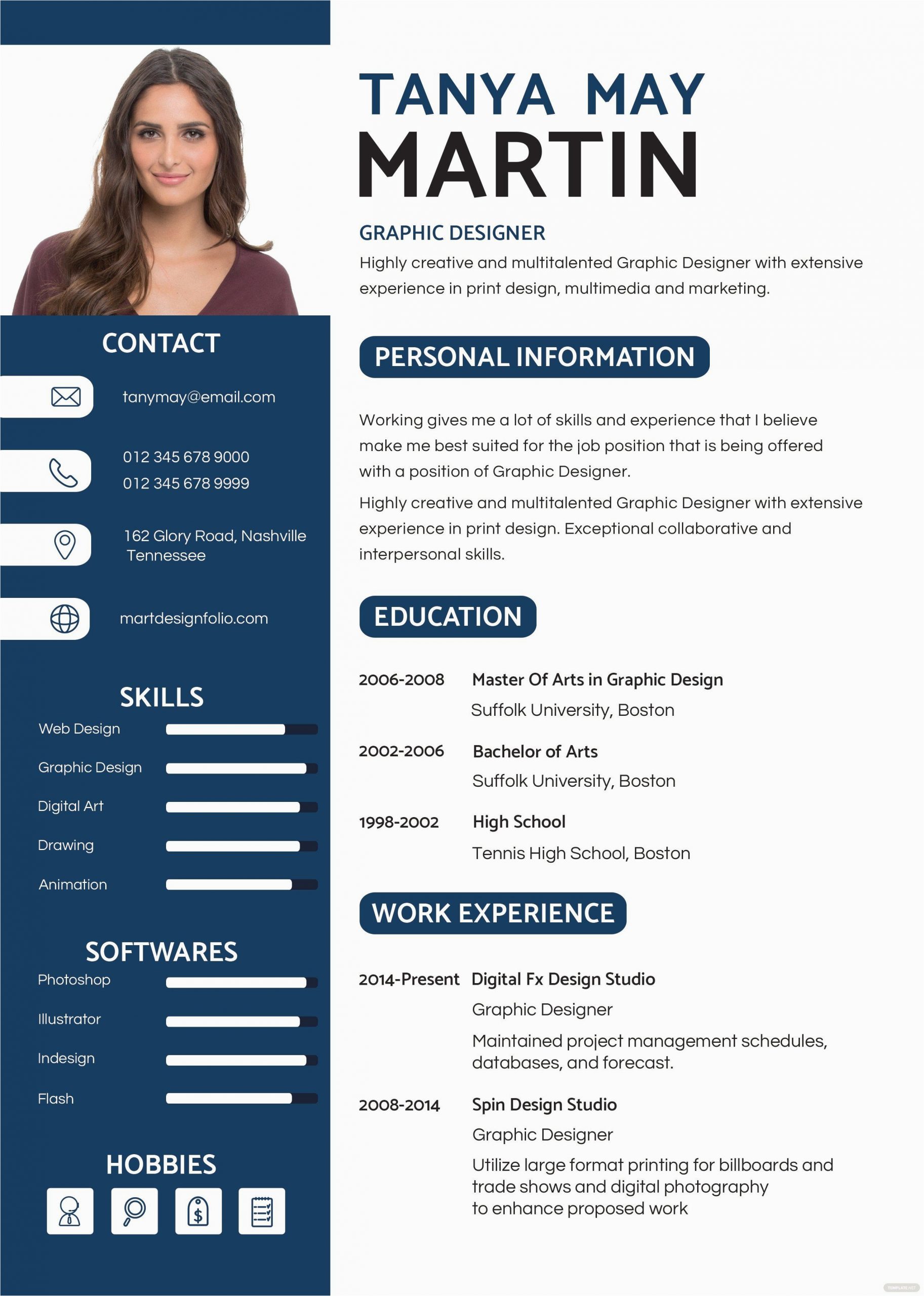 Graphic Design Resume Template Free Download Resume with Picture Template Luxury Free Professional