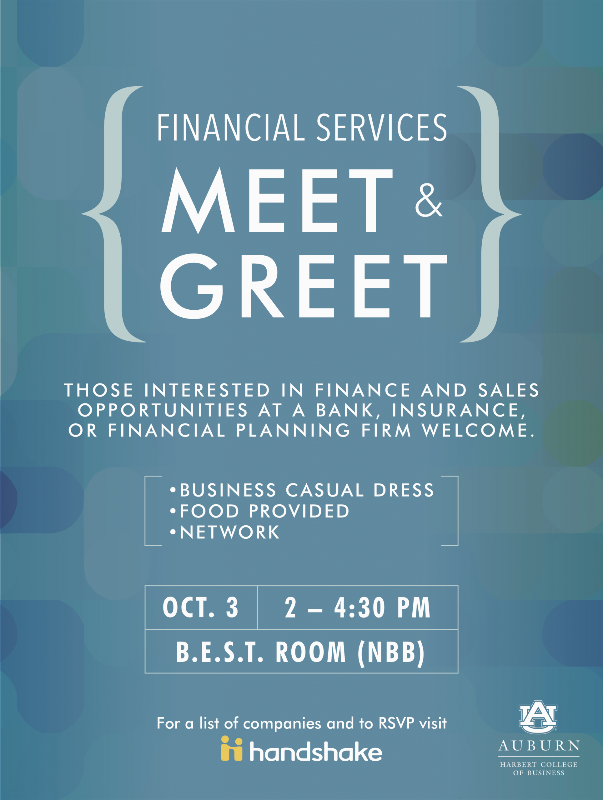 Harbert College Of Business Resume Template Financial Services Meet & Greet On 10 3
