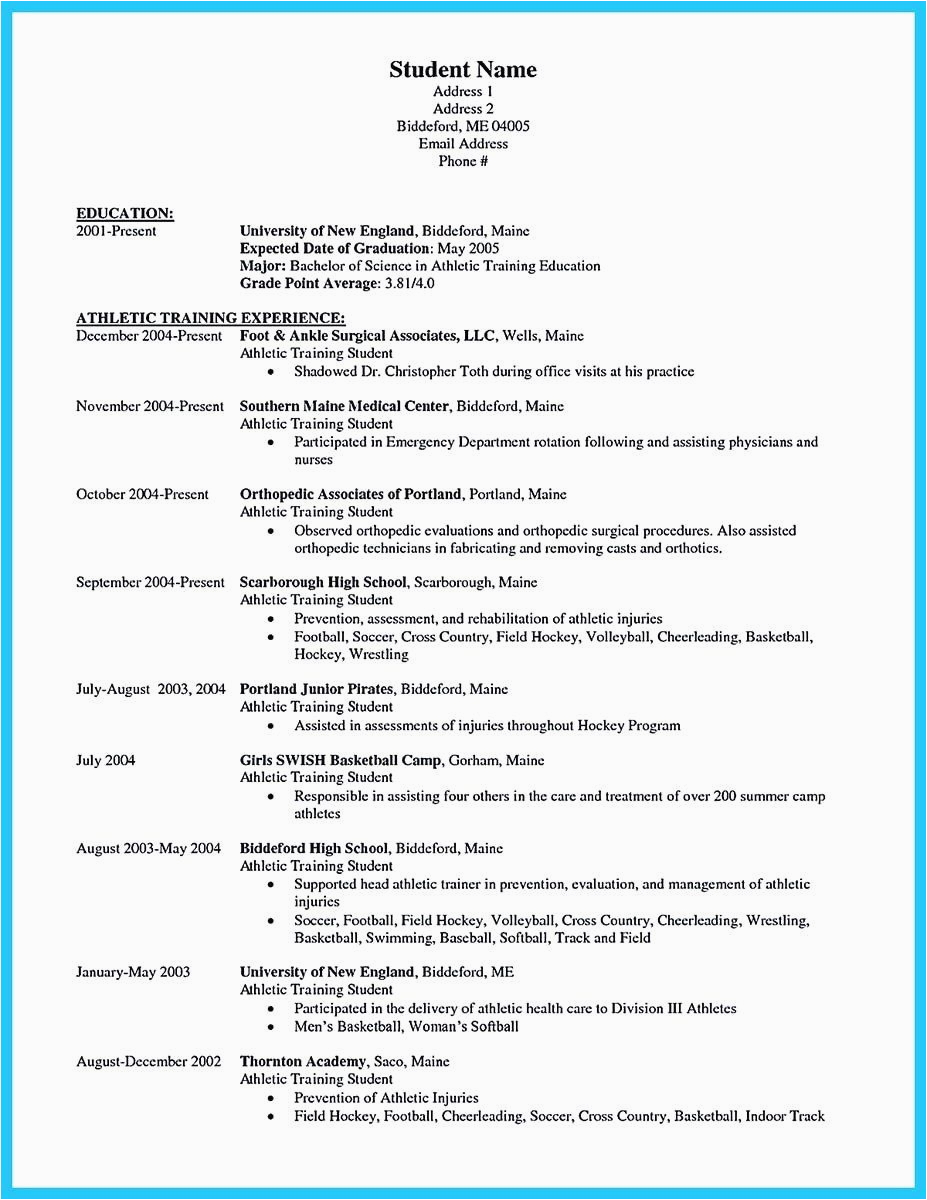 High School Student athlete Resume Template Student athlete Resume Skills Resume Samples