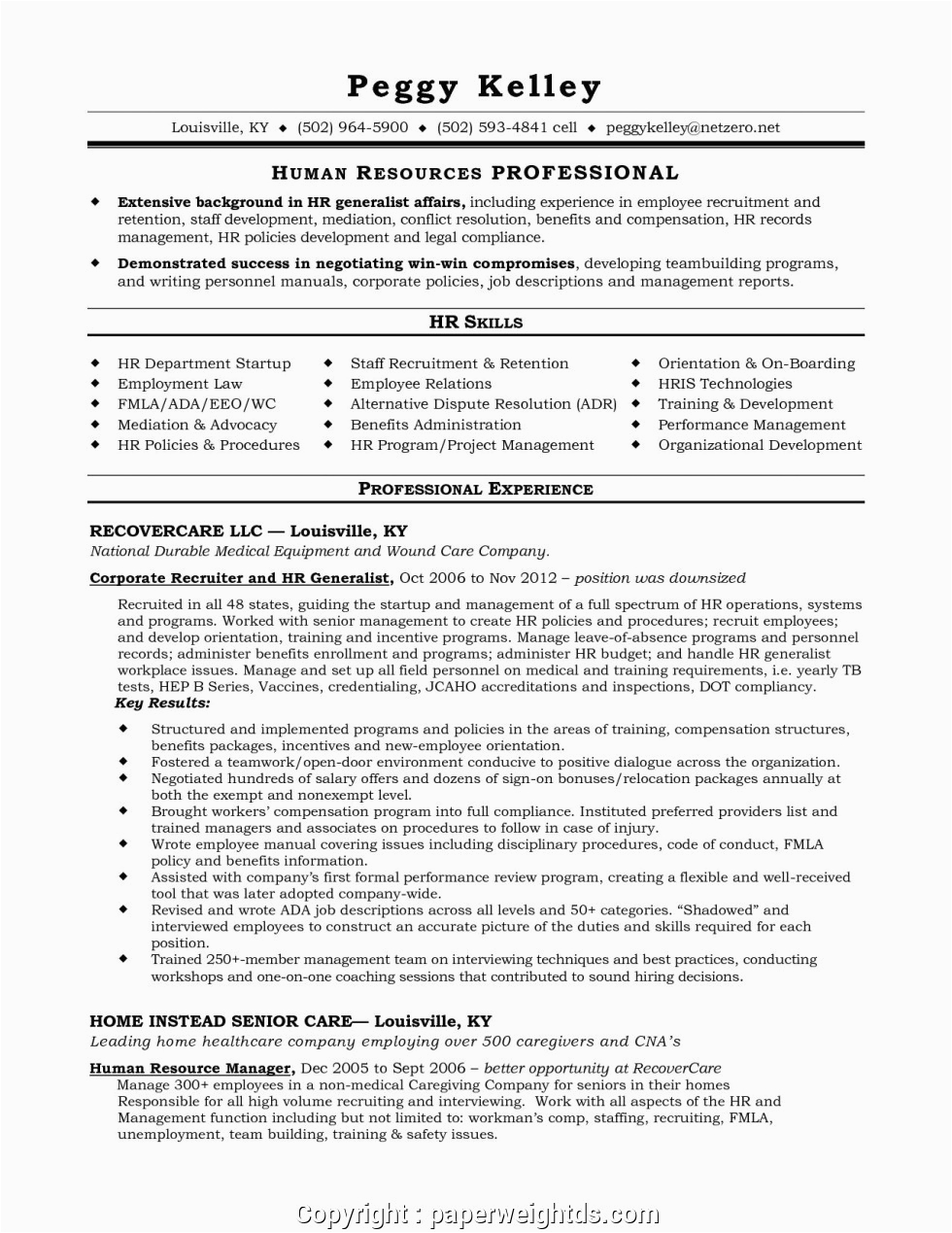 Human Resources Resume Templates Entry Level Free Entry Level Human Resources Manager Resume Human