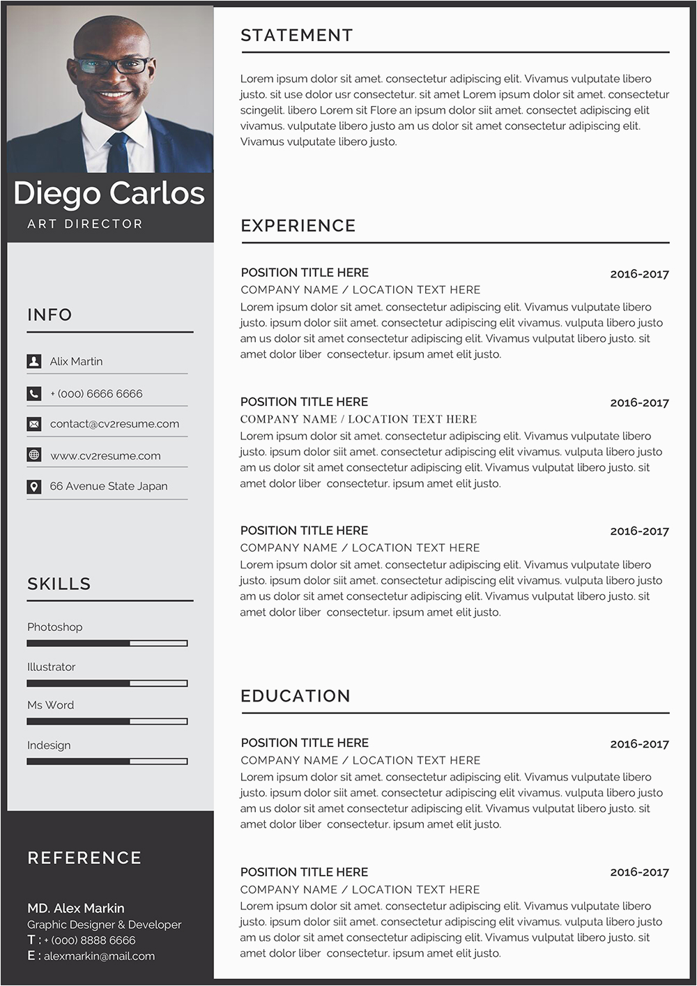 Modern Professional Resume Template Free Download Modern Minimalist Resume Template Download Professional