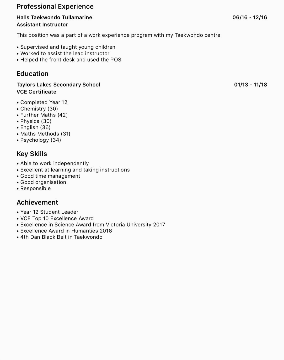 Resume Template for 18 Year Old 18 Years Old with Essentially No Experience and Really