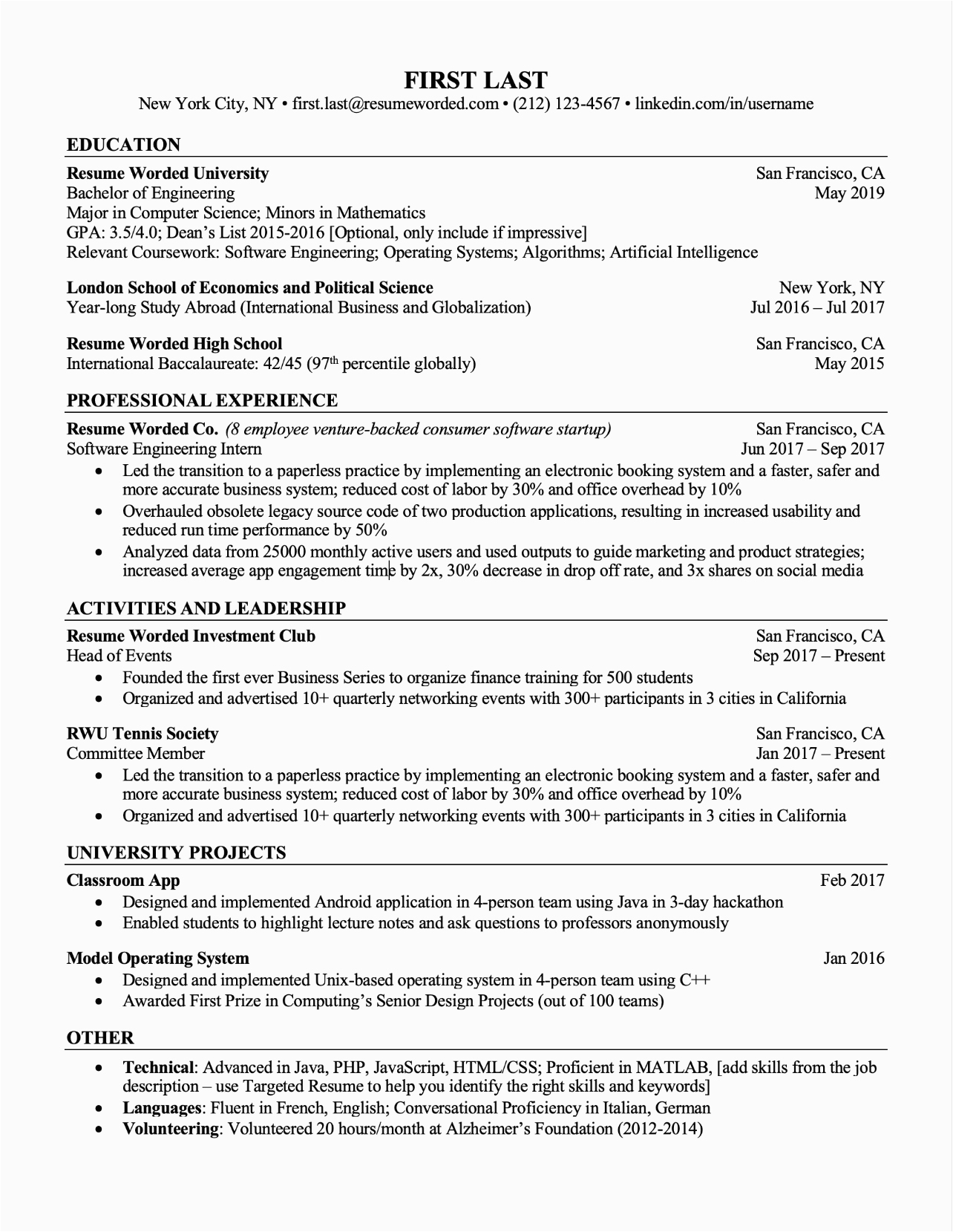 Resume Template for Little Work Experience Resume Template Little Work Experience why is Resume